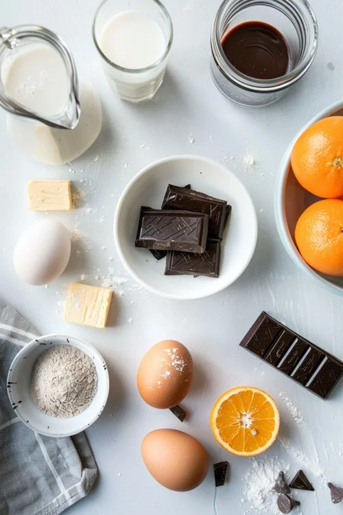ingredientes Tarta de chocolate y naranja en Thermomix